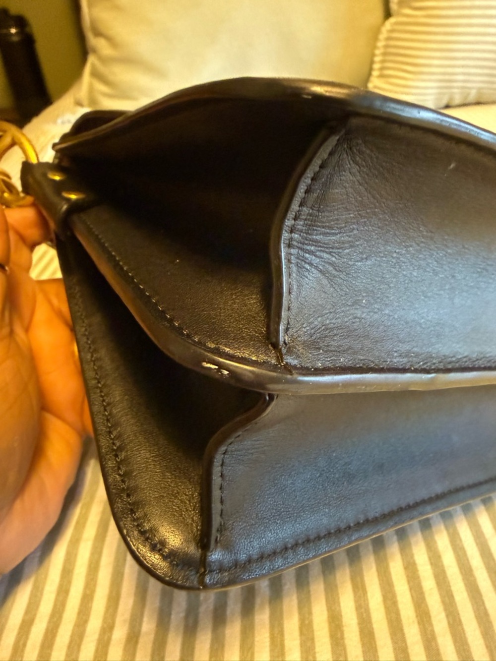 Coach Black Leather Beat Bag - Picture 5 of 10